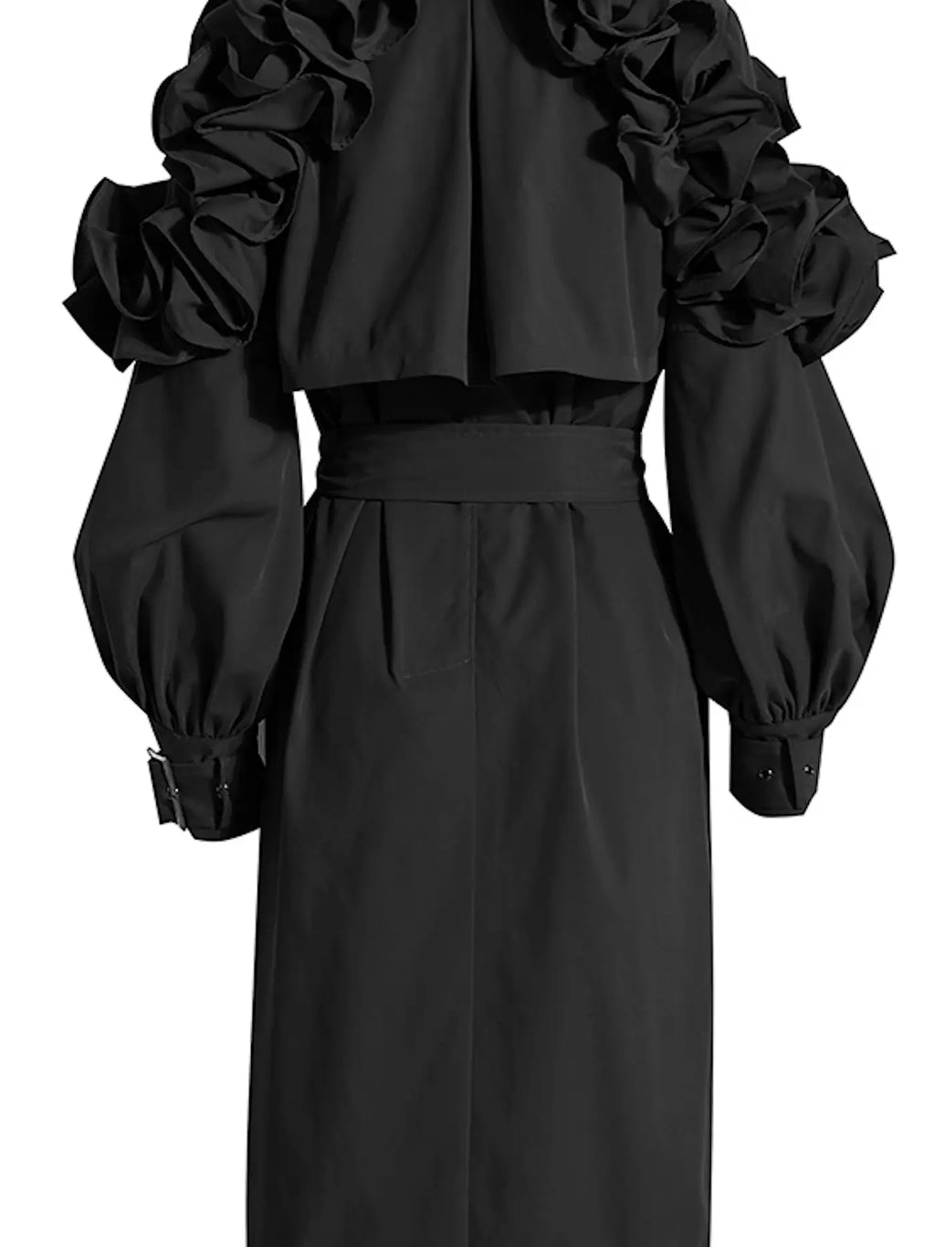 Ruffle Trench Coat