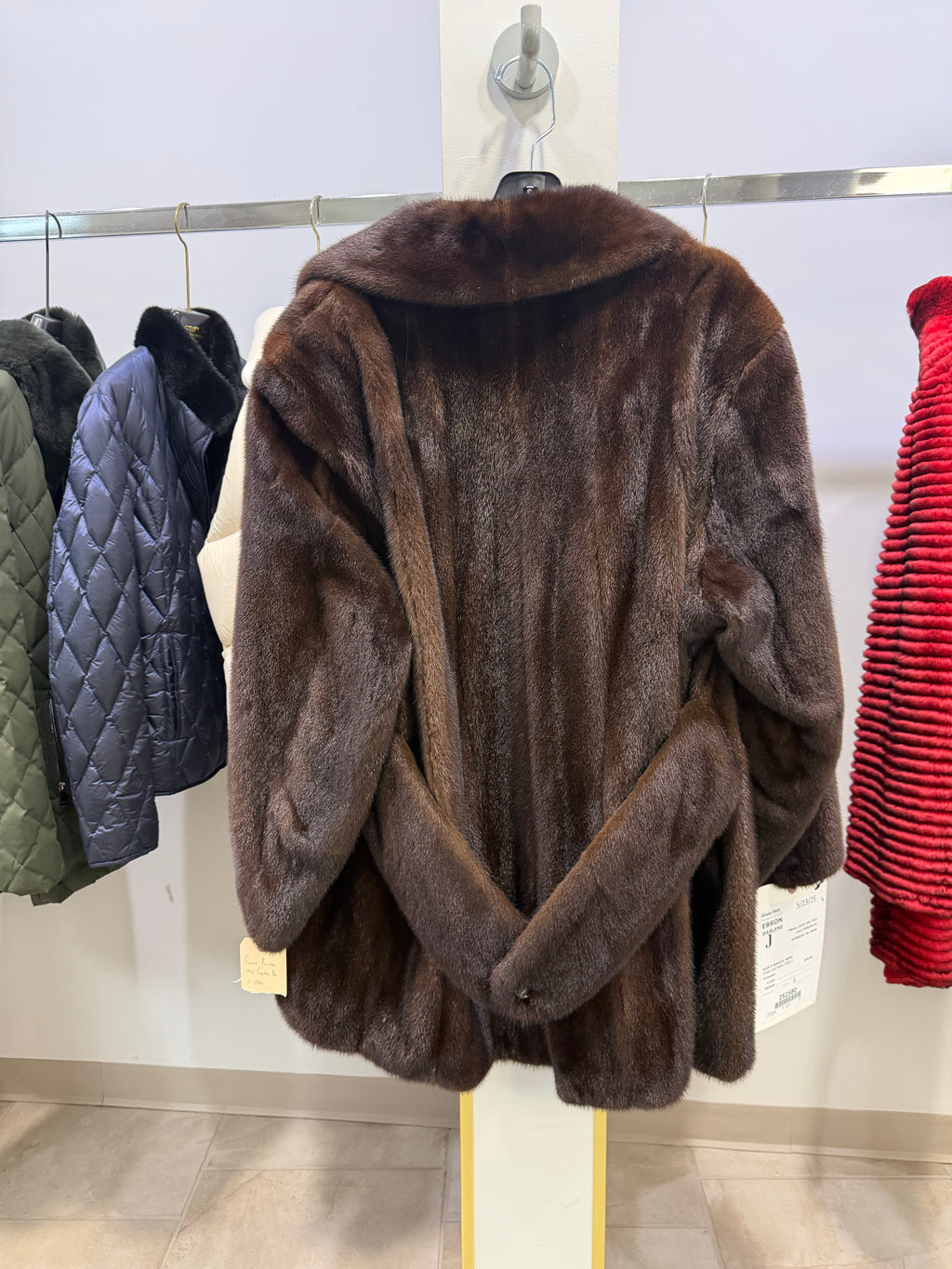 Mahogony Mink Car Coat