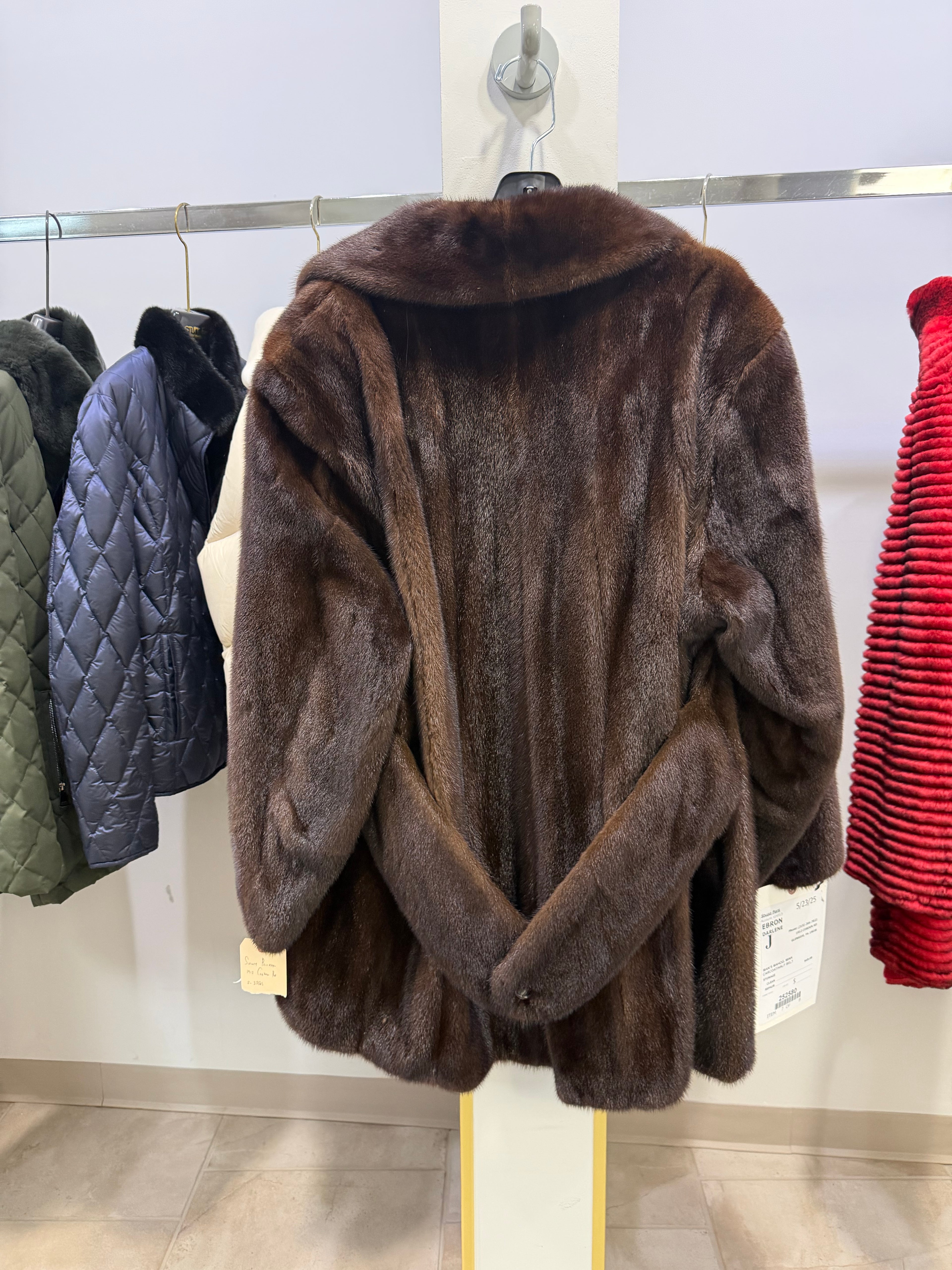 Mahogony Mink Car Coat