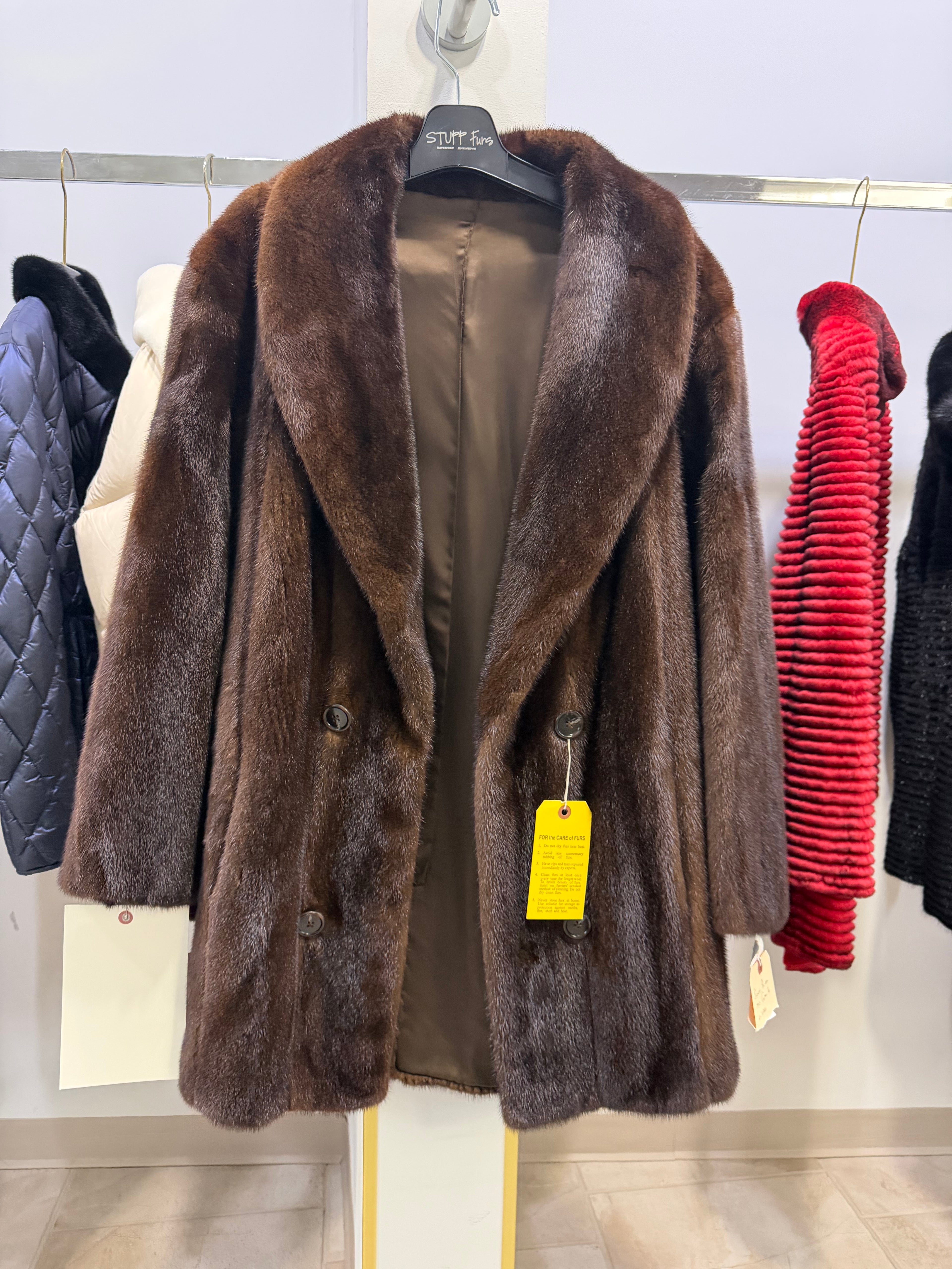 Mahogony Mink Car Coat