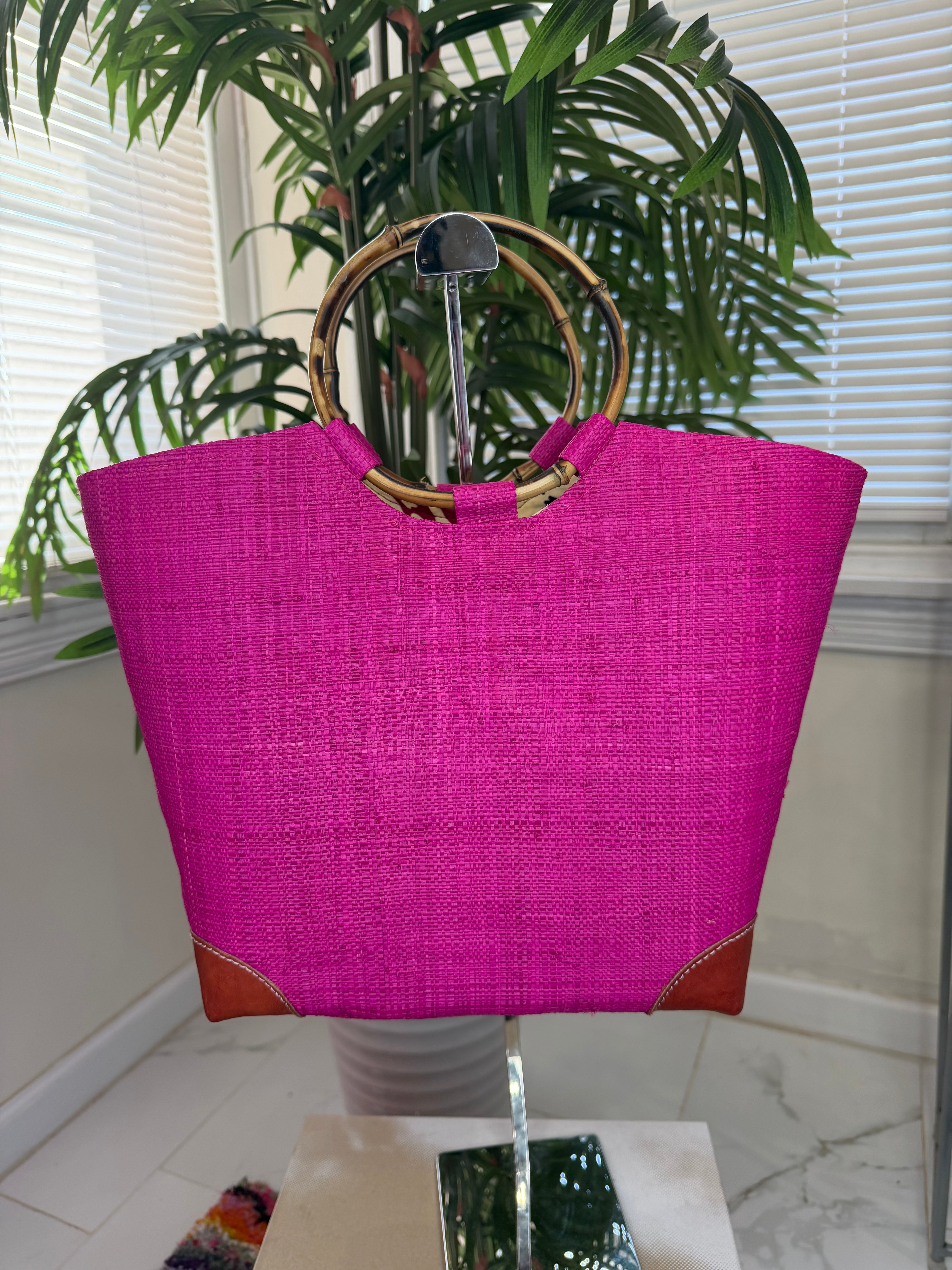 Betty Raffia Straw Bucket Bag