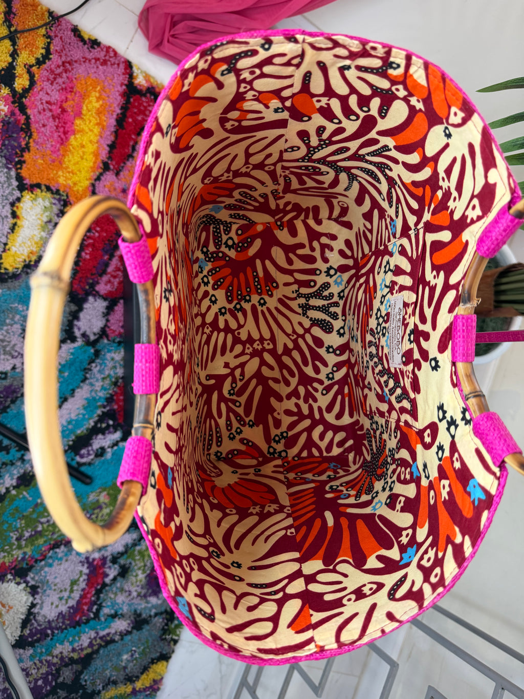 Betty Raffia Straw Bucket Bag