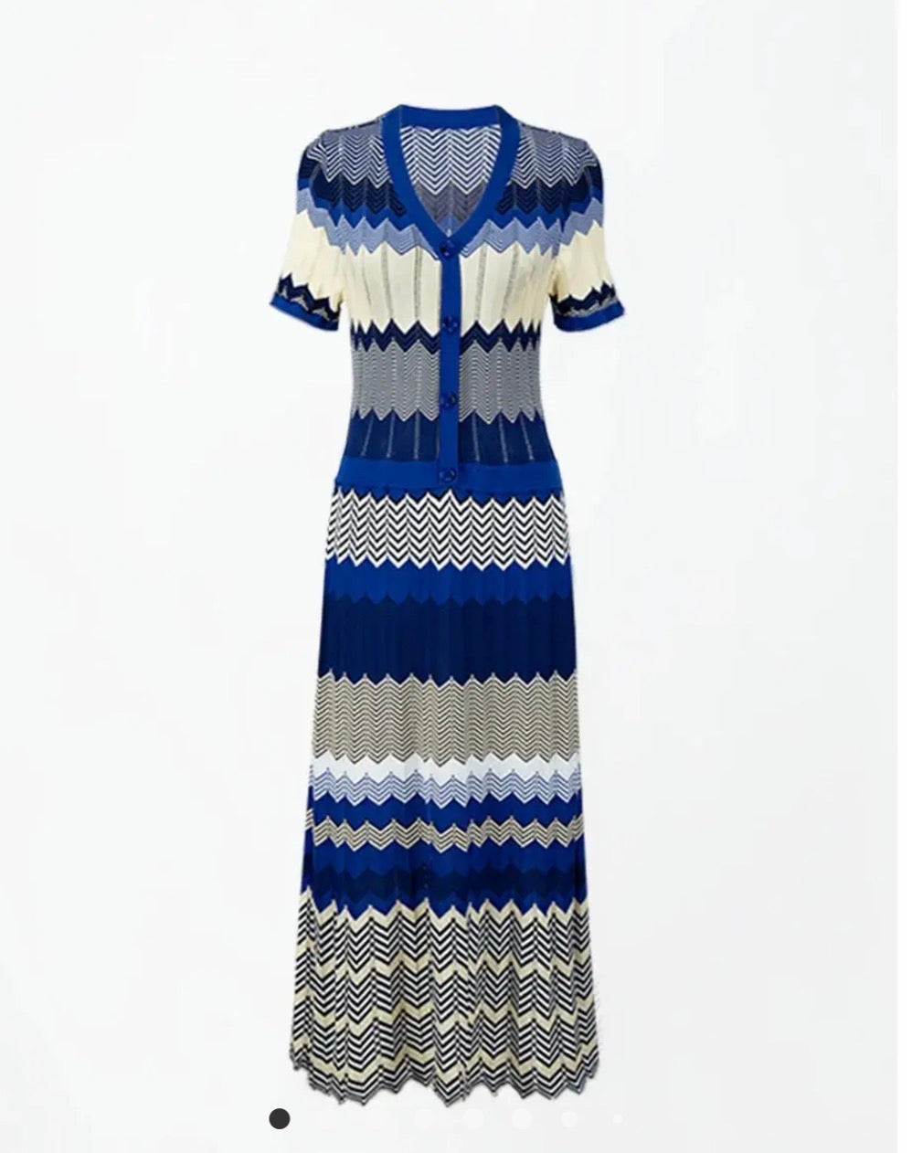 Two Piece Strip Sweater Set