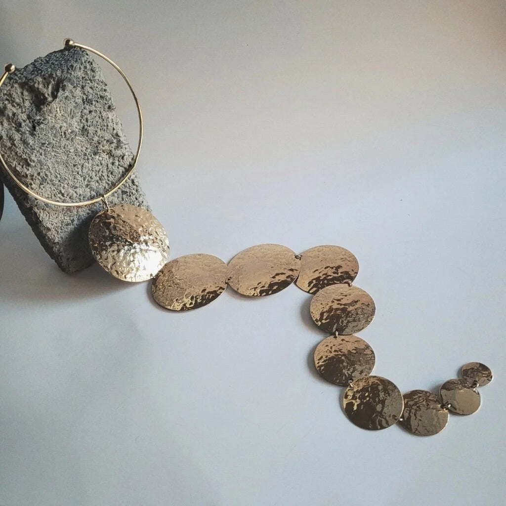 Hammered brass