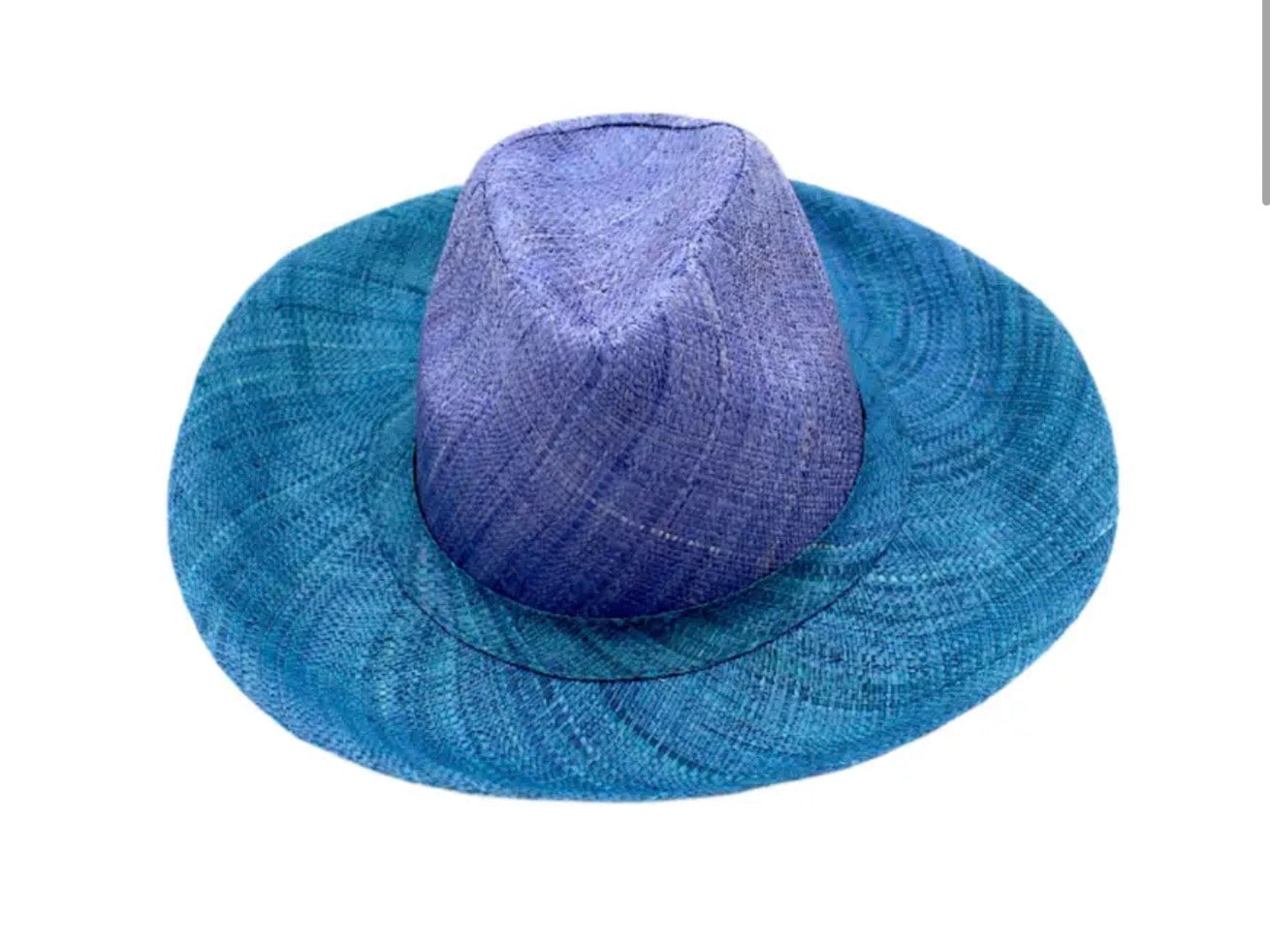 Riley Brim Panama Unisex Two-Tone Raffia Straw Hats