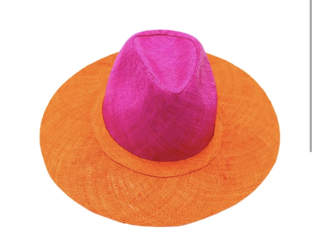 Riley Brim Panama Unisex Two-Tone Raffia Straw Hats