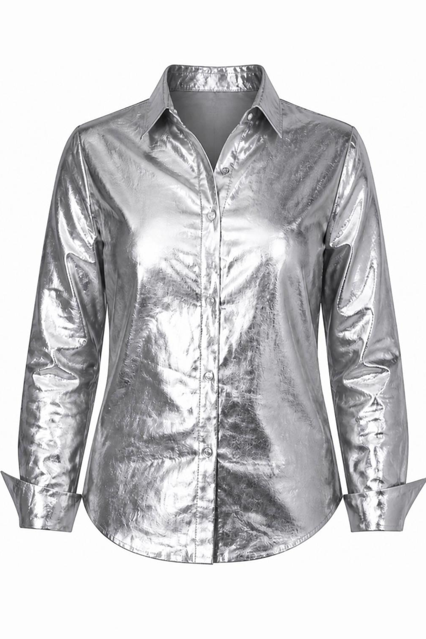Silver San Marino Metallic Linen Shirt