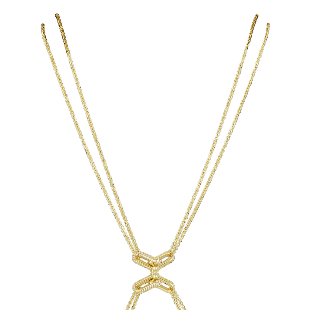 U Link Pave Necklace
