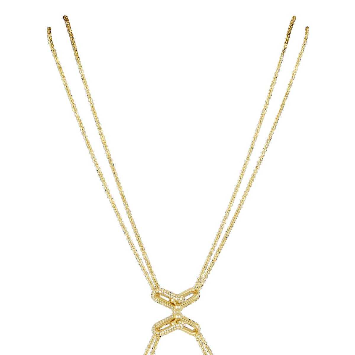 U Link Pave Necklace